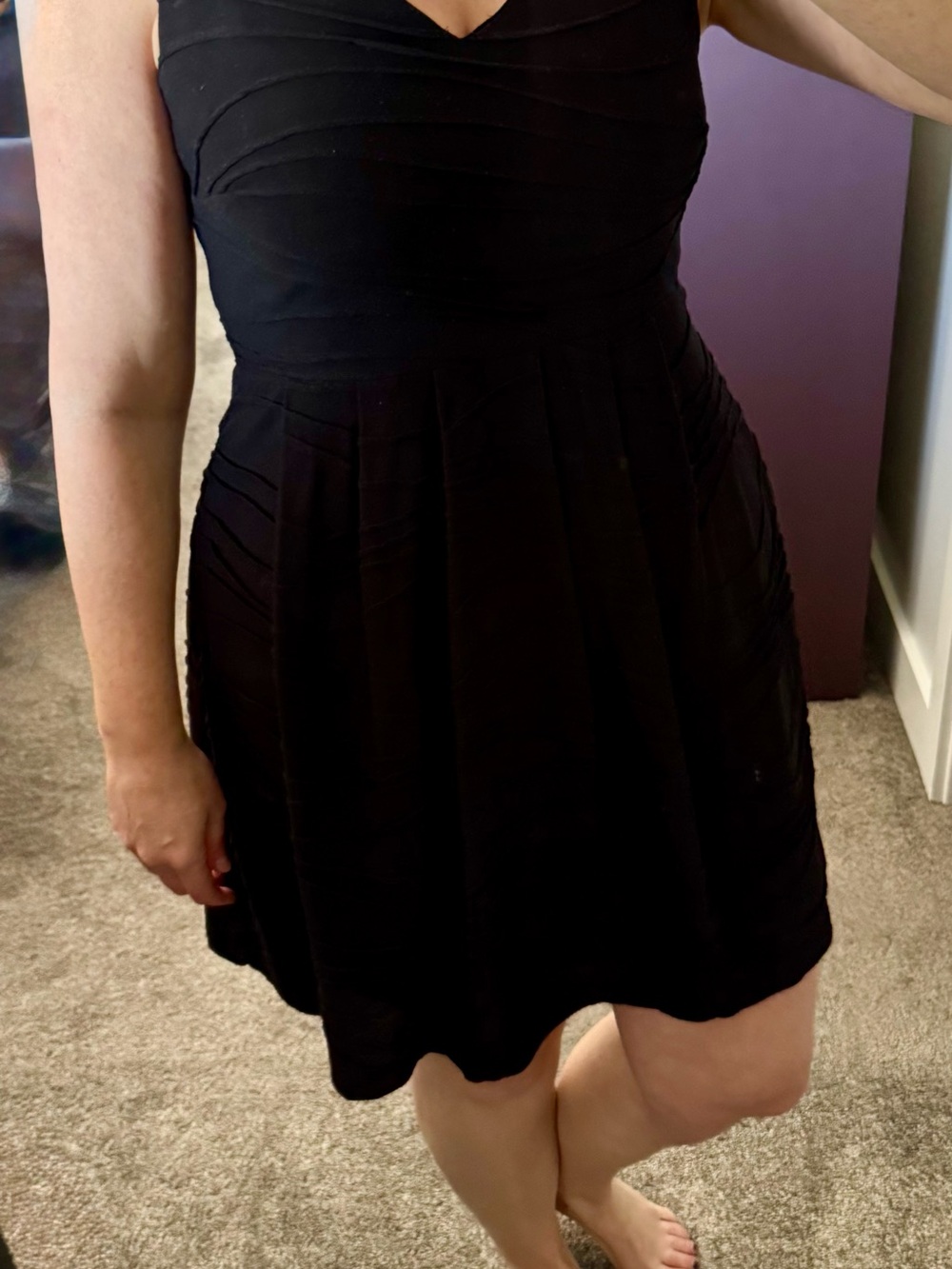Classic Black Fit-and-Flare Women's Dress
